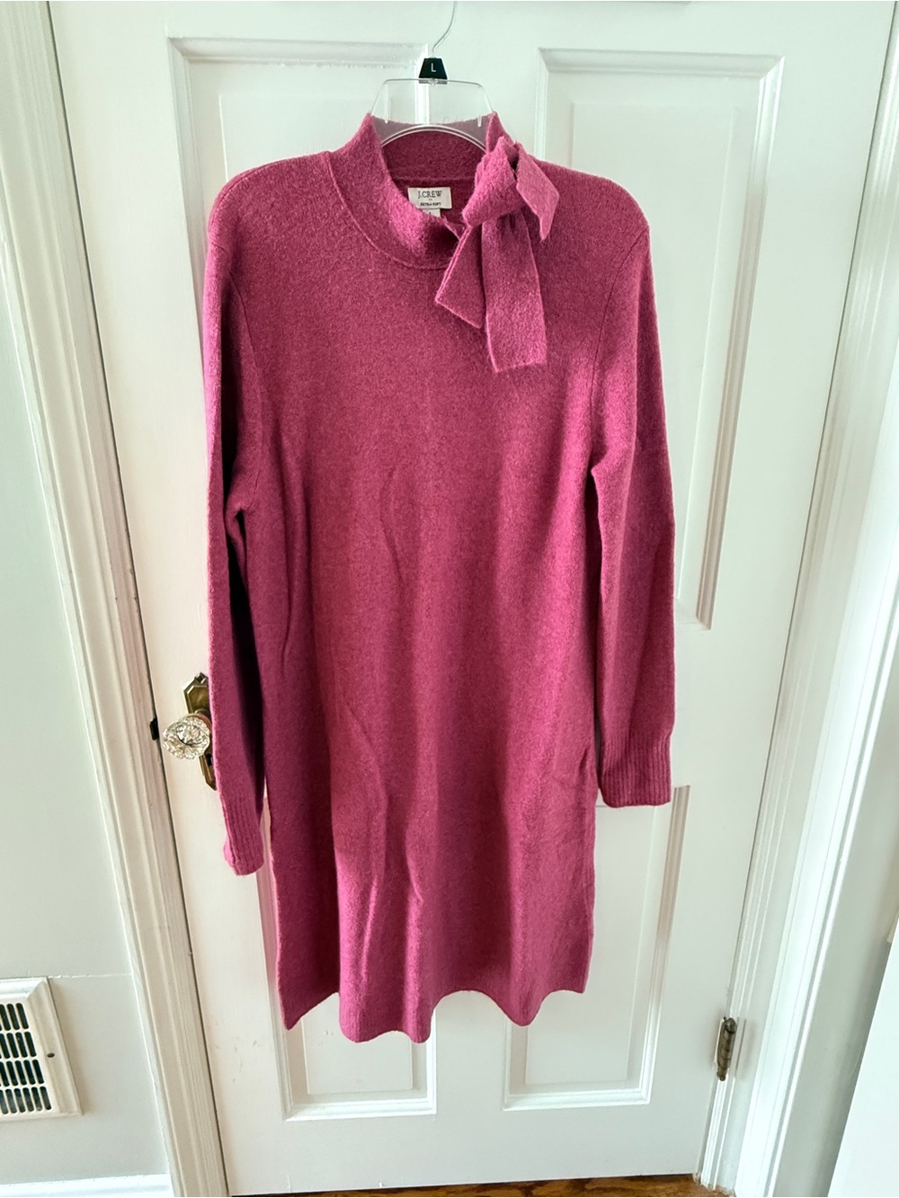 J. Crew l Pink Bow Sweater Dress